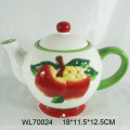 Handpainting apple design ceramic teapots